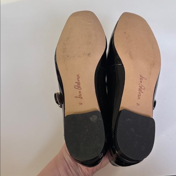 Sam Edelman Michaela Patent Leather Look Mary Jane Shoes Black Buckle Size 7.5 - Picture 11 of 12